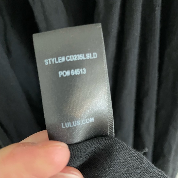 Lulu’s Black ruffle midi dress, adjustable straps. Size M, zipper back - Picture 6 of 8